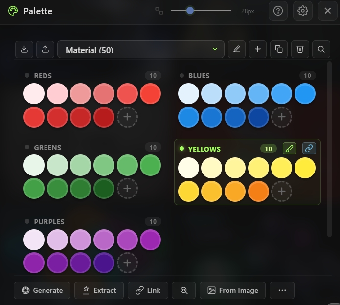 Palette screenshot 1